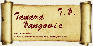 Tamara Mangović vizit kartica